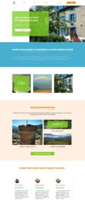 Exemple d'un site internet réalisé pour un gîte en ariège